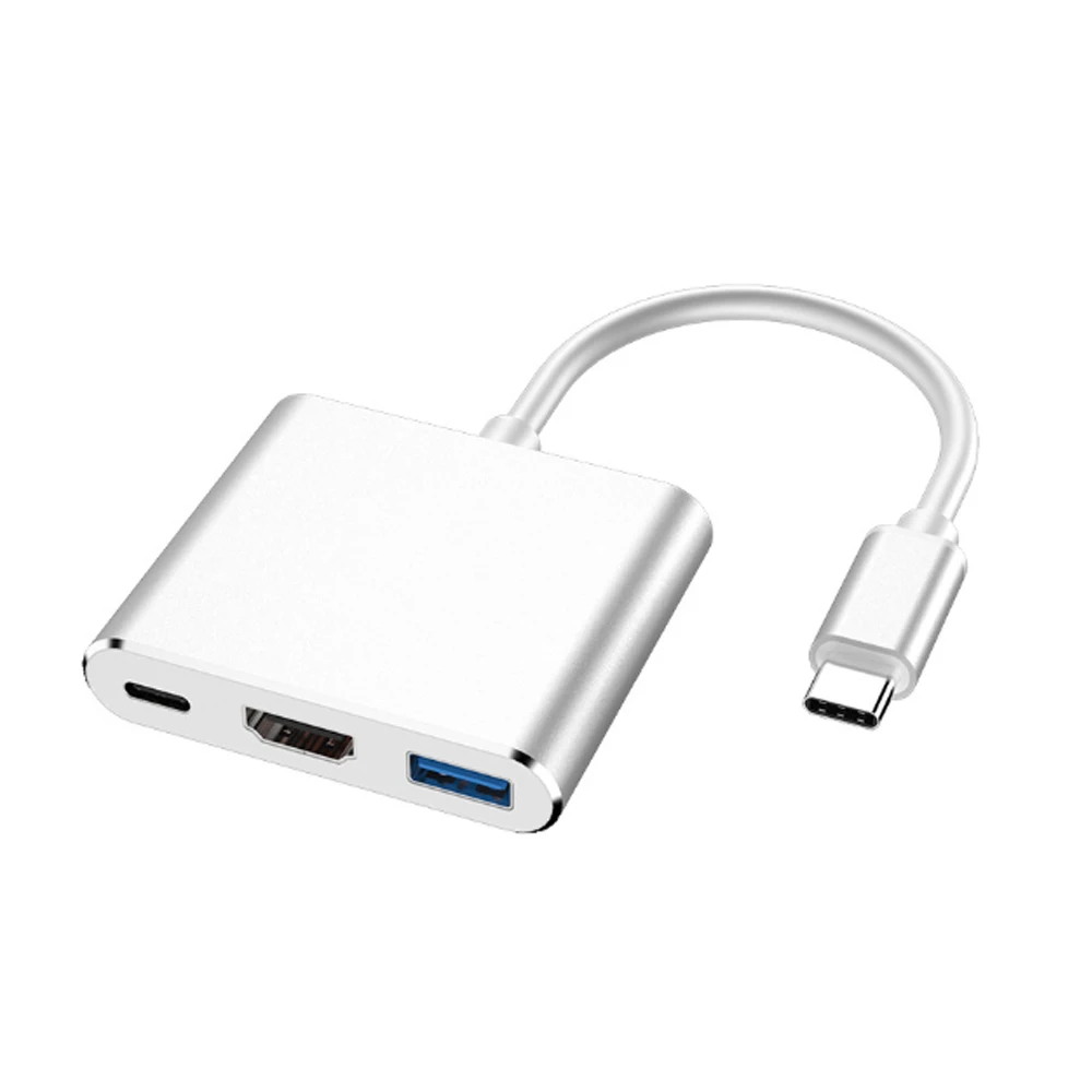 Переходник с type c на HDMI 3 в 1 usb для совместного использования фильмов большем