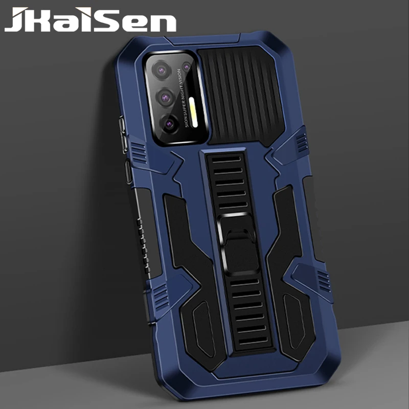 

JKaiSen Shockproof Kickstand Phone Case For MOTOROLA G9 G9Play Strong Anti-Fall Bracket Protective Cover For MOTO G9Plus G9Power