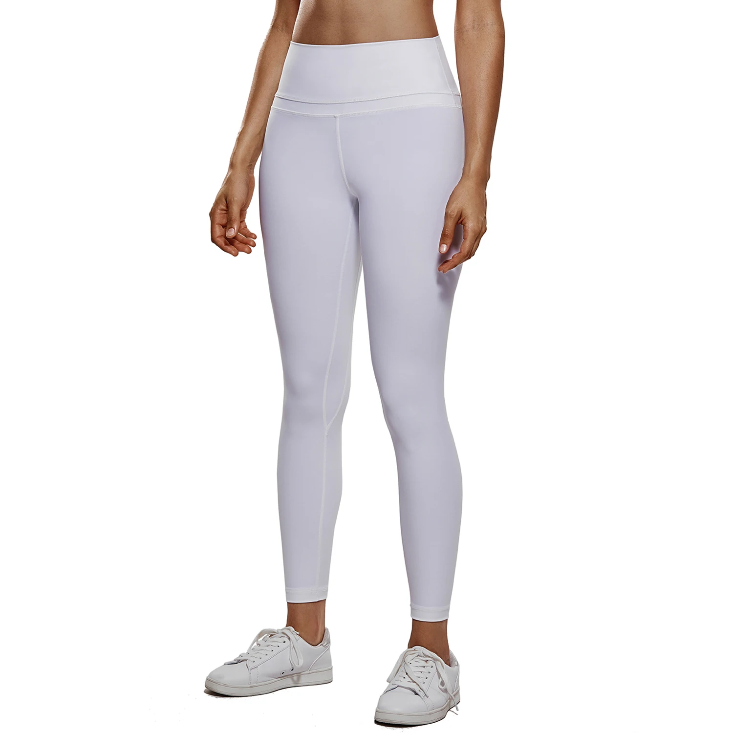 White10 SYROKAN женские Naked Feeling I Высокая талия обтягивающие штаны для йоги тренировочные леггинсы-25 дюймов - Цвет: White10