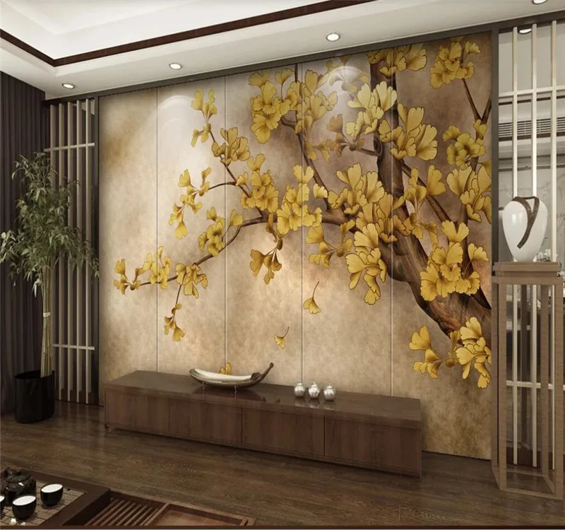 Настенные обои на заказ домашний Декор живопись ручная роспись китайское дерево