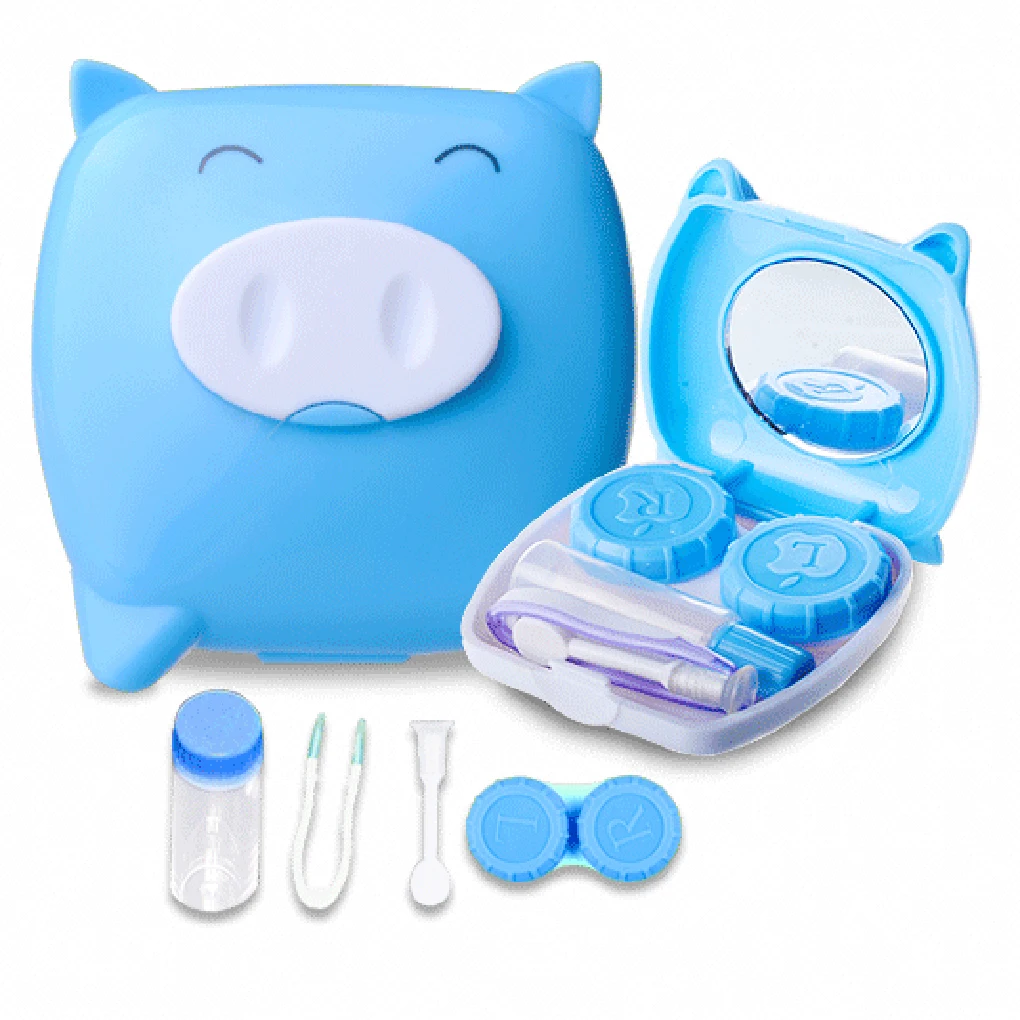 

Cute Pig Cartoon Contact Lens Case Companion Box Contact Lenses Storage Case