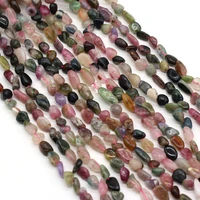 hot sale natural tourmaline stone beads for diy women girls fashion gifts jewelry making bracelet necklace bead size 6 8mm