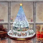 Модная Рождественская елка, вращающаяся скульптура, Ранняя наклейка на окно, наклейки, рождественские украшения, зимний домашний декор