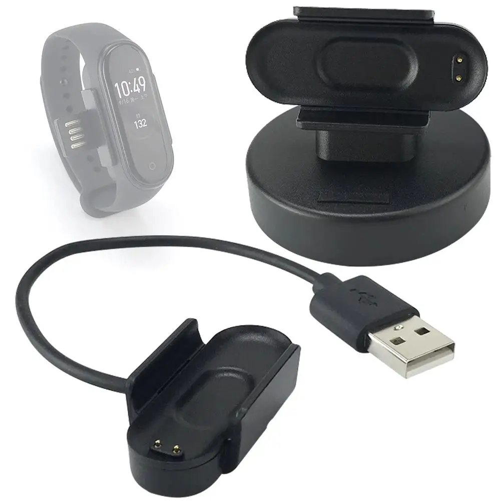 Умное зарядное устройство с кронштейном для Xiaomi Mi Band 4 USB кабелем док станция