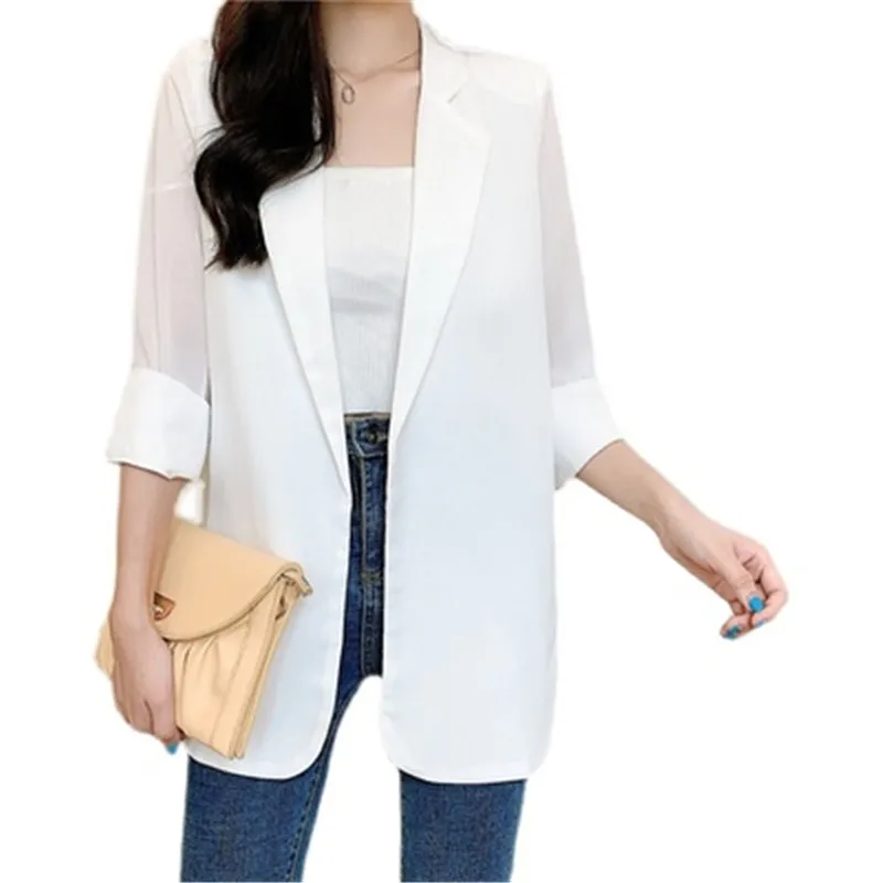 

2021 Spring Summer New Women Fashion Business Suits Coat Female All-match Blazers Jackets Ladies Slim Chic Casual Blazers 537