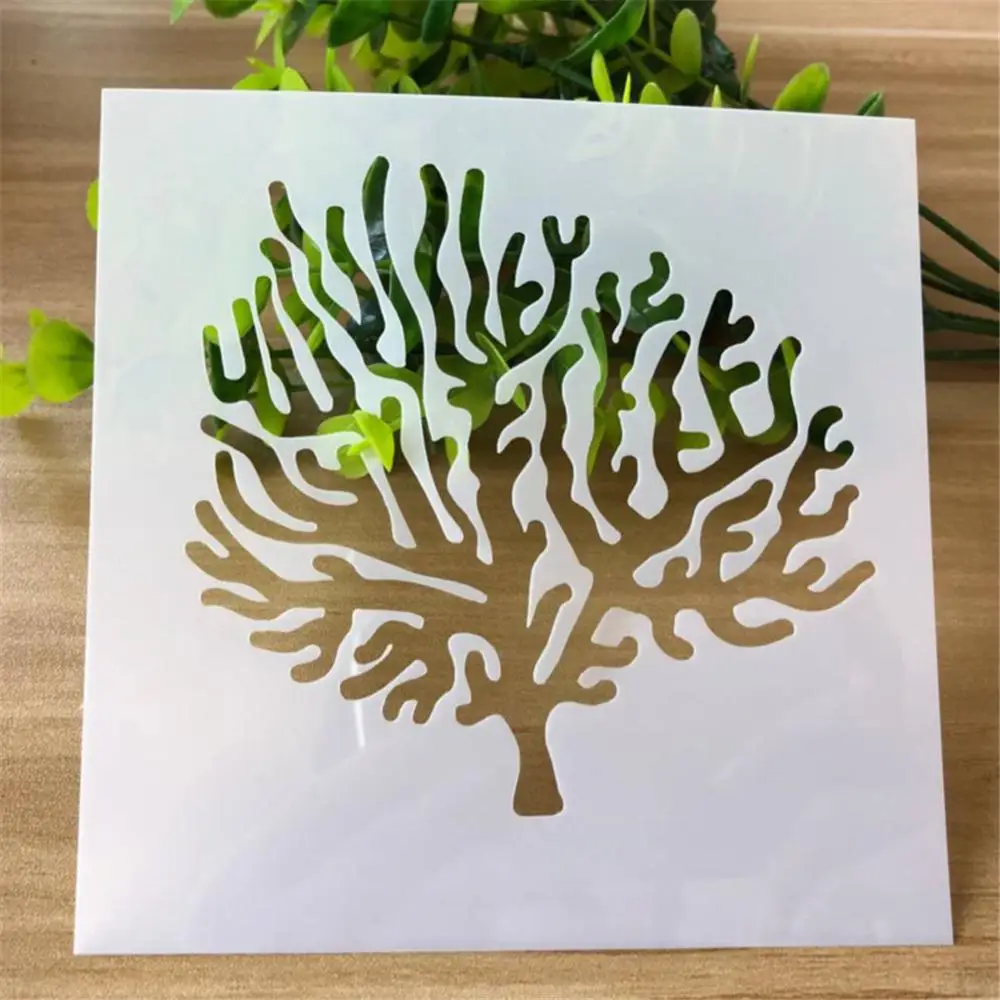 Журнал поставок полое Коралловое дерево трафареты настенная живопись раскраска