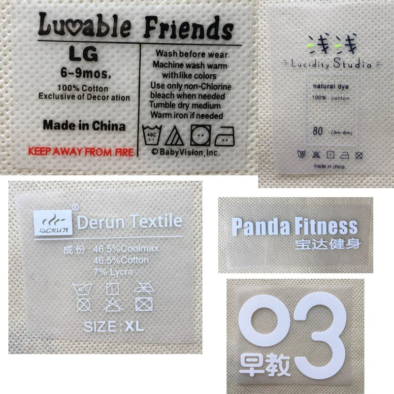 50 шт./партия термотрансферные этикетки для воротника|Этикетки одежды| |