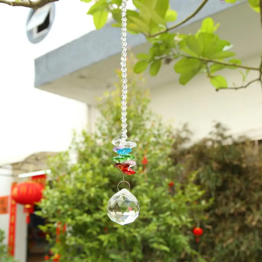 

Sun Catcher Glass Ball Pendant Rainbow Maker Hanging Ornament Garden Tree Decor