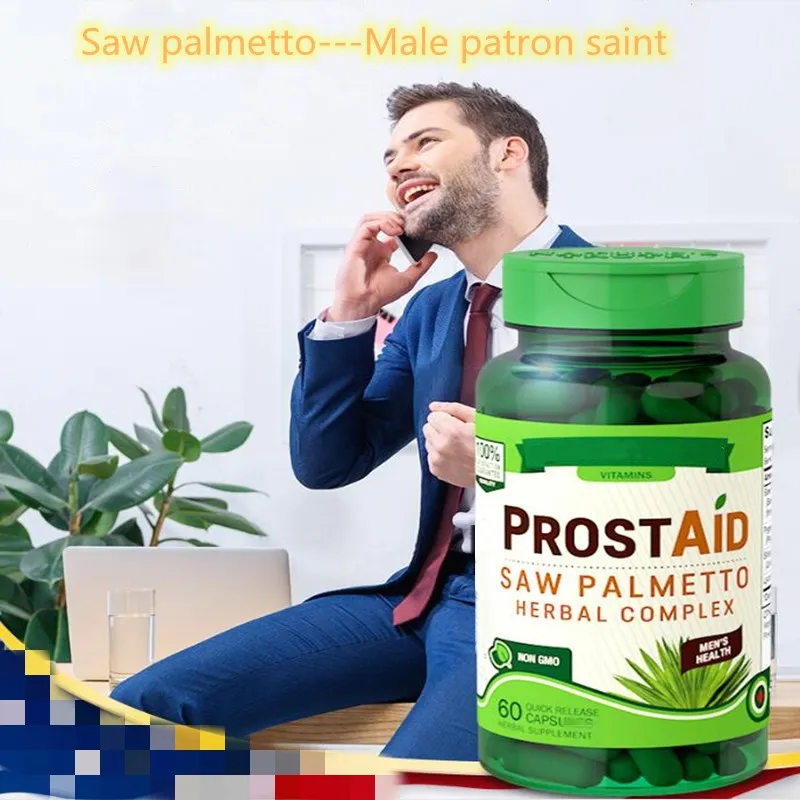 

American Saw palmetto Pygeum topengii Merr herbal complex 60 grain for frequent micturition and urgent micturition