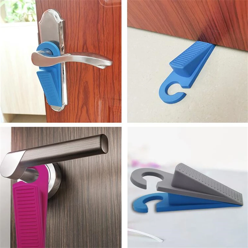 Tope de puerta antideslizante para ni&ntilde;os, Protector de seguridad para beb&eacute;s, conveniente dise&ntilde;o de rat&oacute;n, 1 unidad-3