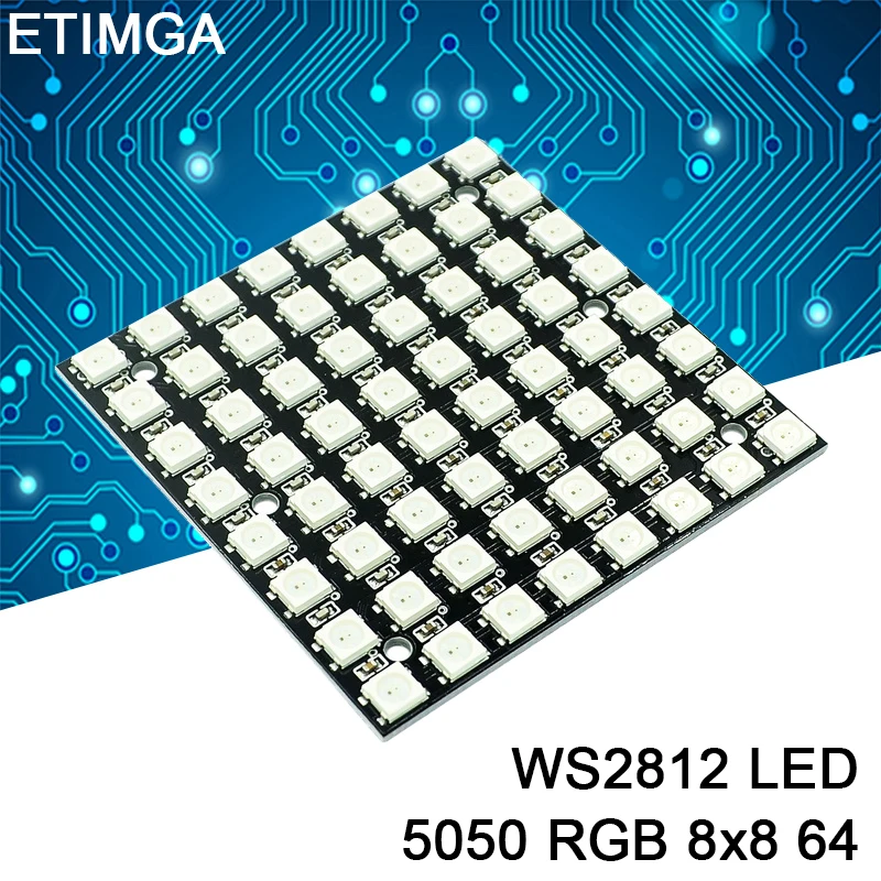WS2812 светодиодный 5050 RGB 8x8 64 Матрица для Arduino|Интегральные схемы| |