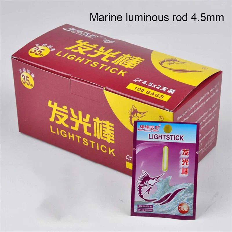 

10Pack Fishing LED Glow Sticks Fluorescent Rod Float 4.5mm fishing tool