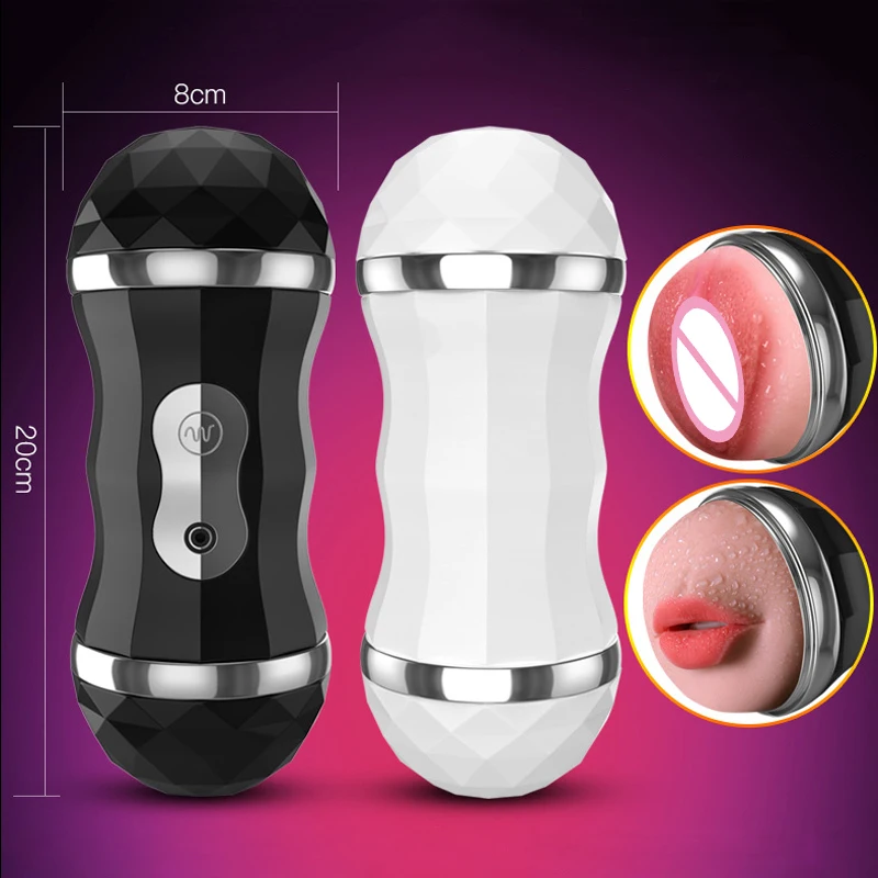 Vagina Oral Double Channel Masturbation Cup Realistic Pocket Pussy Male Masturbator Blowjob Vibrator Sex Toys For Men | Красота и