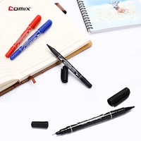 comix 0 5mm1 5mm dual head colorful waterproof pen permanent paint markers oily marker pen stationery for school art supplies