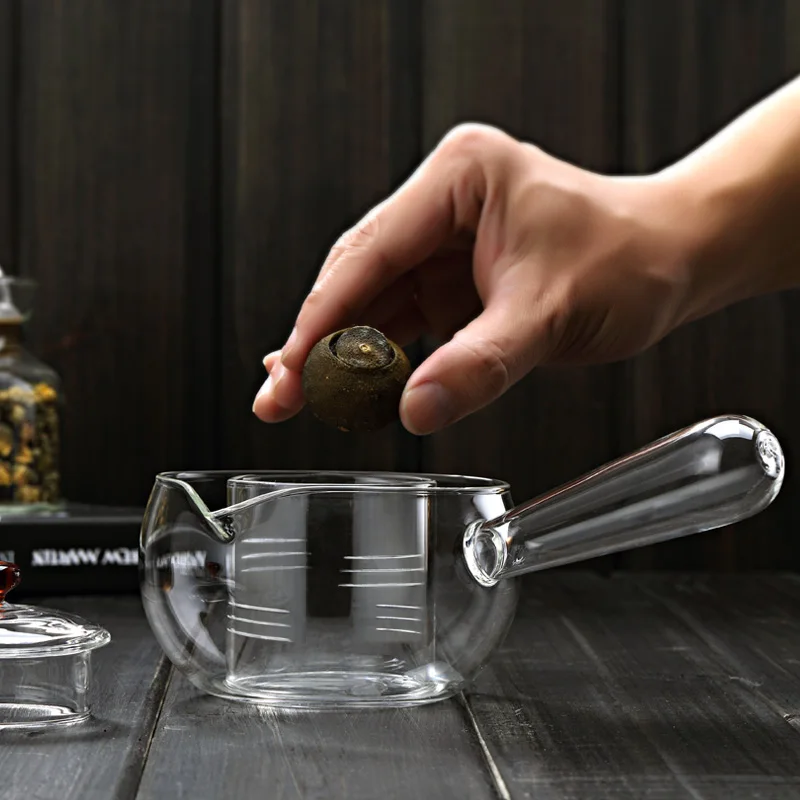 

Электрическая термостойкая здоровая крышка чайного горшка из боросиликатного стекла с боковой ручкой чайная посуда в китайском стиле Czajnik ...