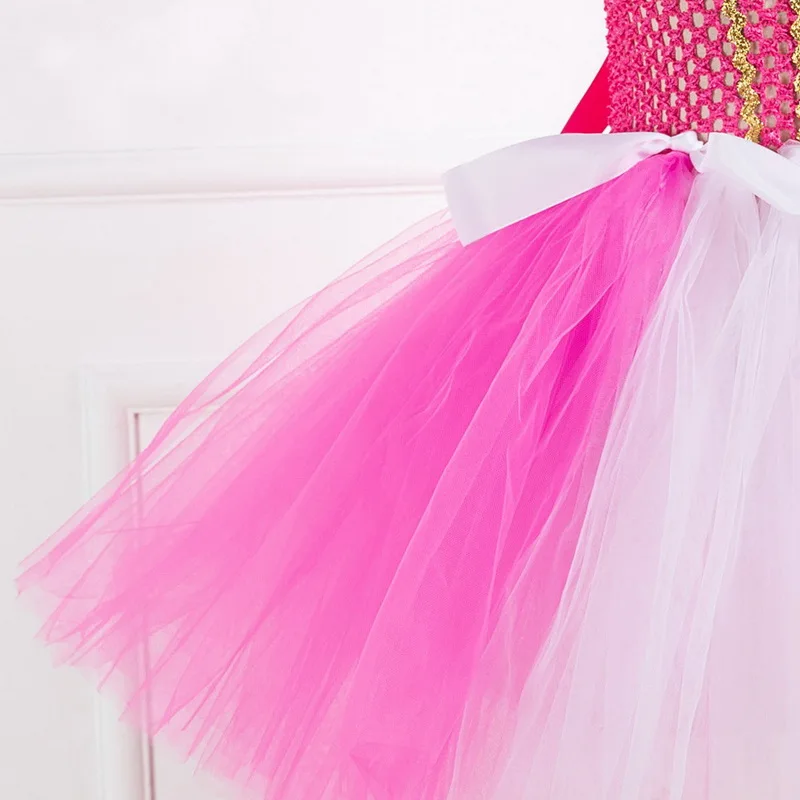 Платье принцессы для девочек костюмы на Хэллоуин вечерние Аврора платье Дети