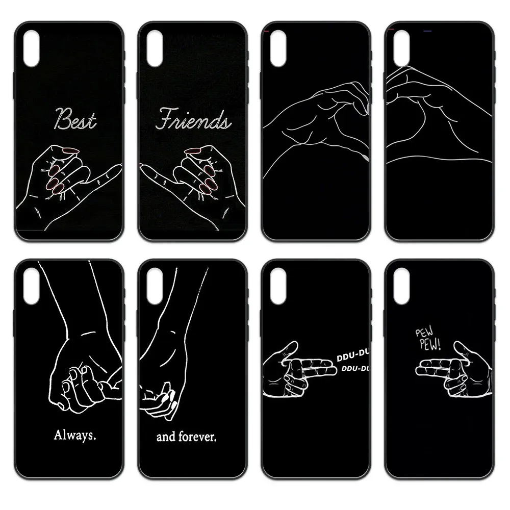 Чехол Bff для телефона с изображением девушек и лучших друзей черный чехол iphone 4 4s 5