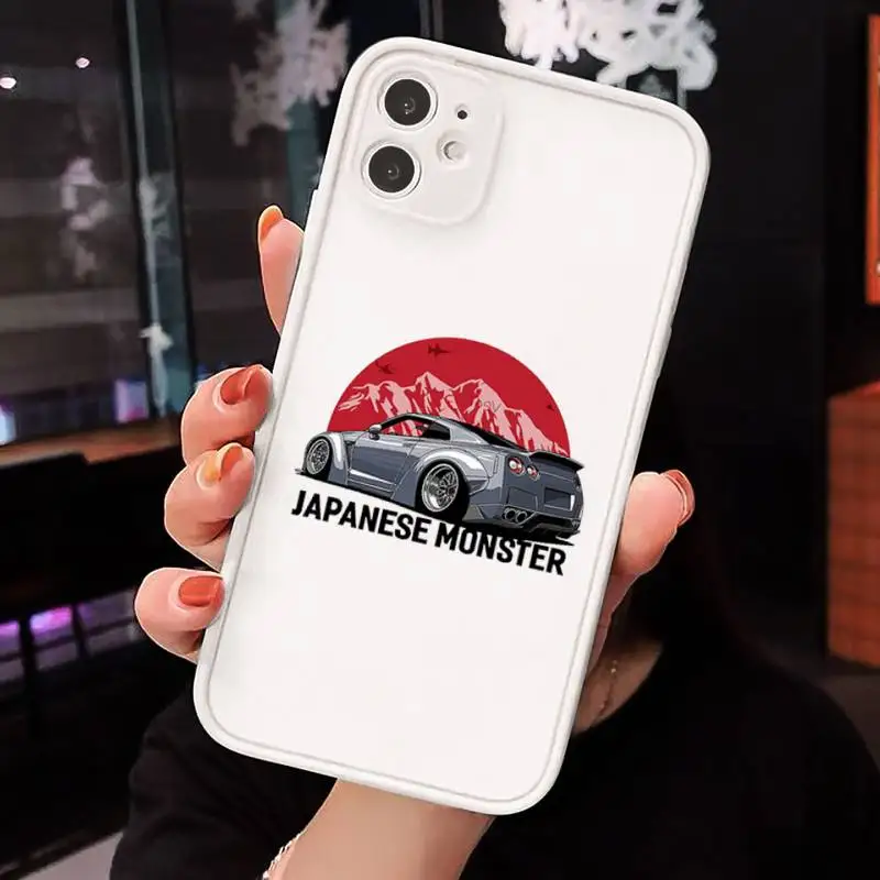 

JDM anime car Phone Cases matte transparent For iphone 7 8 11 12 plus mini x xs xr pro max cover