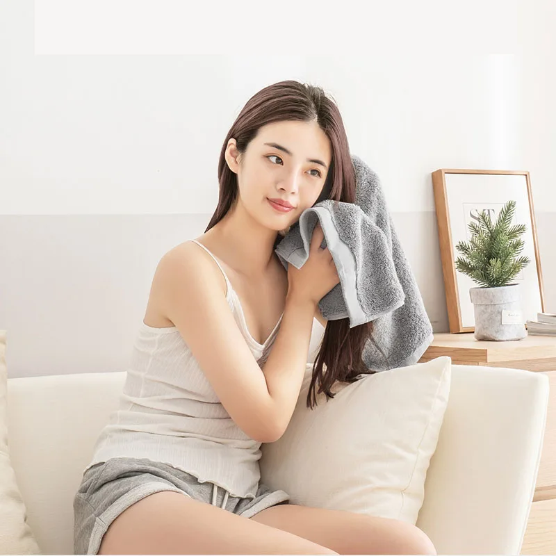 Xiaomi Youpin COMO живое Черное и Серебряное волокно антибактериальное полотенце мягкое и удобное 32x76 см абсорбирующее и долговечное полотенце