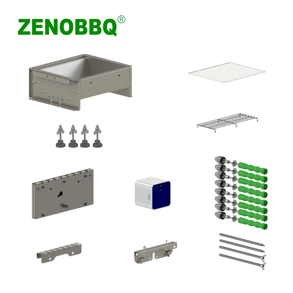 Угольный Гриль ZENOBBQ 8 шт. вращающаяся гриль для жарки барбекю Уличное