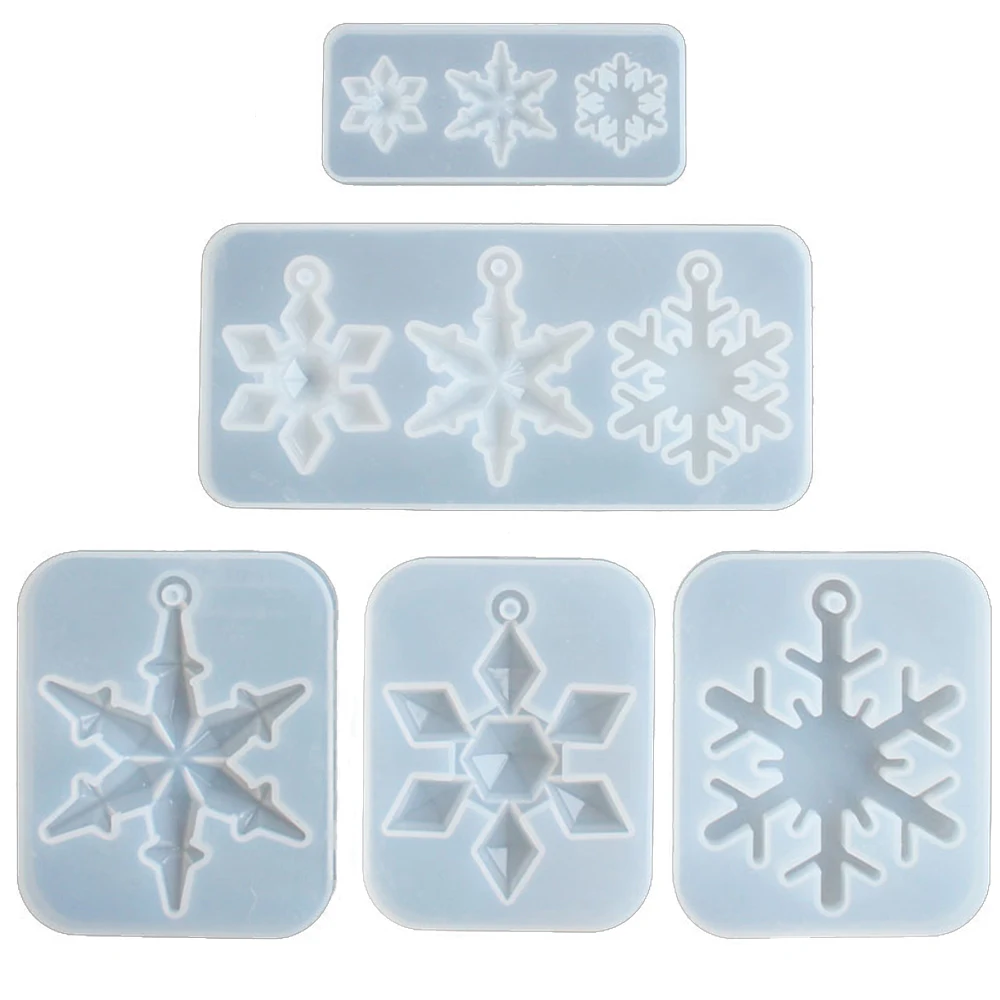 

Snowflake Silicone Moulds DIY Epoxy Resin Casting Silicone Mold for Christmas Holiday Craft Ornament Supplies