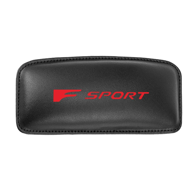 BLACK red 1pcs 1 шт., автомобильная Кожаная подушка для ног, наколенник F Sport для Lexus, подушка для поддержки бедра - Название цвета: BLACK red 1pcs