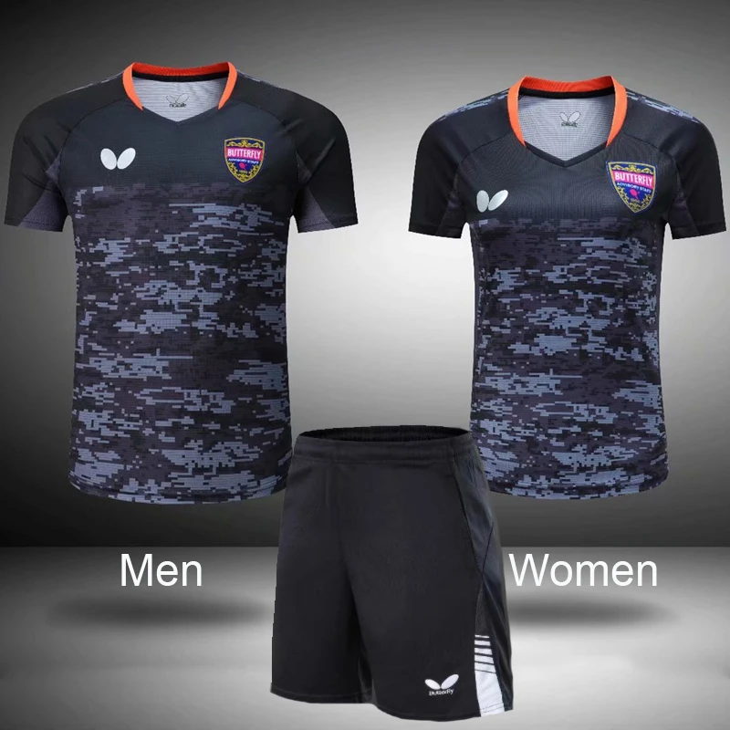 

New Quick Drying Badminton Suit Women‘s Table Tennis Shirt Men‘s Sportswear T-shirt Short Sleeve Sportswear Suit
