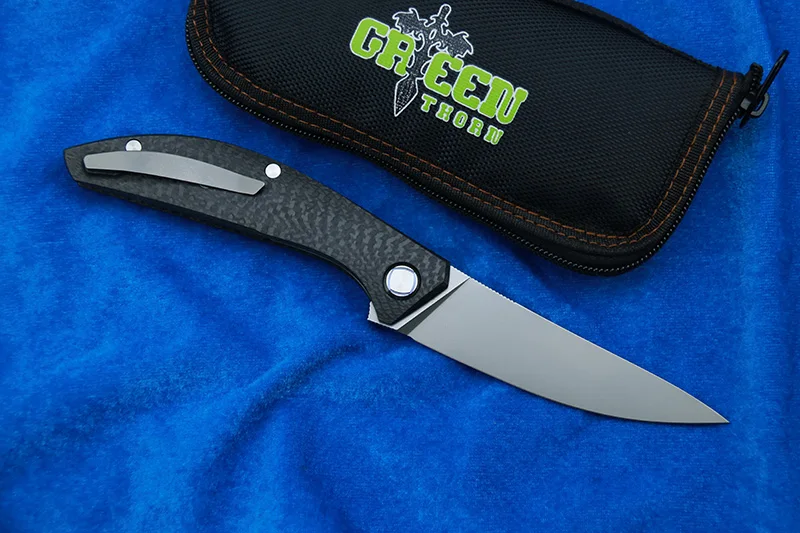 Нож GREEN THORN SIGMA m390 лезвие из титана ручка CF карманный для кемпинга охоты фруктов