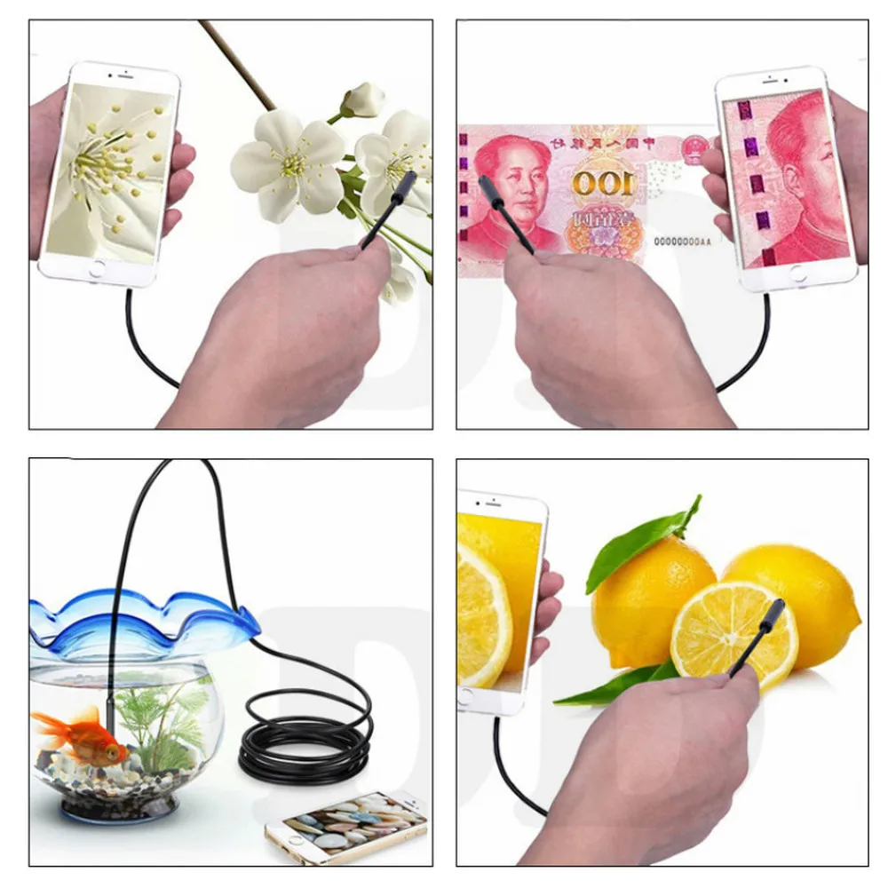 

F140 Wifi Endoscope Mini Camera Waterproof Inspection Borescope IOS Endoscope 2M 8LED Endoscope Mini Cam for Iphone