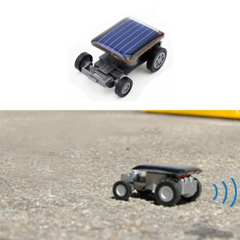 New Strange Black Creative Smallest Mini Solar Powered Car Kids Children Educational Model Toys For Baby Birthday Party Gifts|mini solar powered