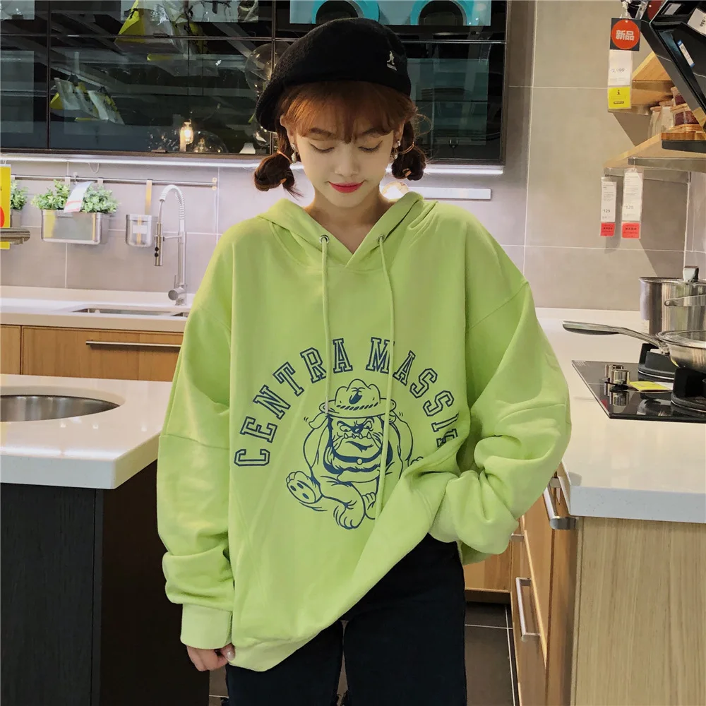Sweatshirts women sudadera mujer 2019 pullovers hooded print oversized hoodies autumn and winters clothes vestidos WBX591 | Женская
