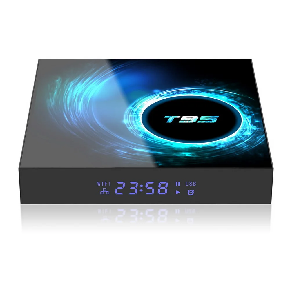T95 Смарт ТВ коробка Android 10 0 4 Гб 128 64G Allwinner H616 ядра 2 и 5G Wi Fi 1080P H.265 к HD медиа плеер 32