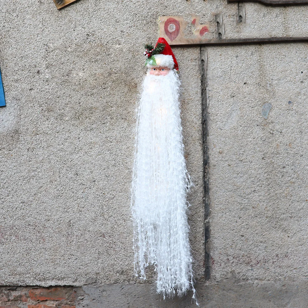 Забавные длинные бороды Санта Клаус рождественские украшения подвески для
