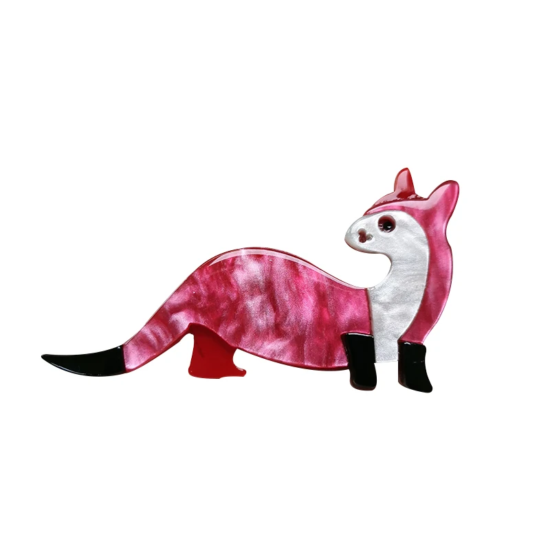 Новая акриловая брошь в виде кенгуру и булавки для женщин Дамская полимерная