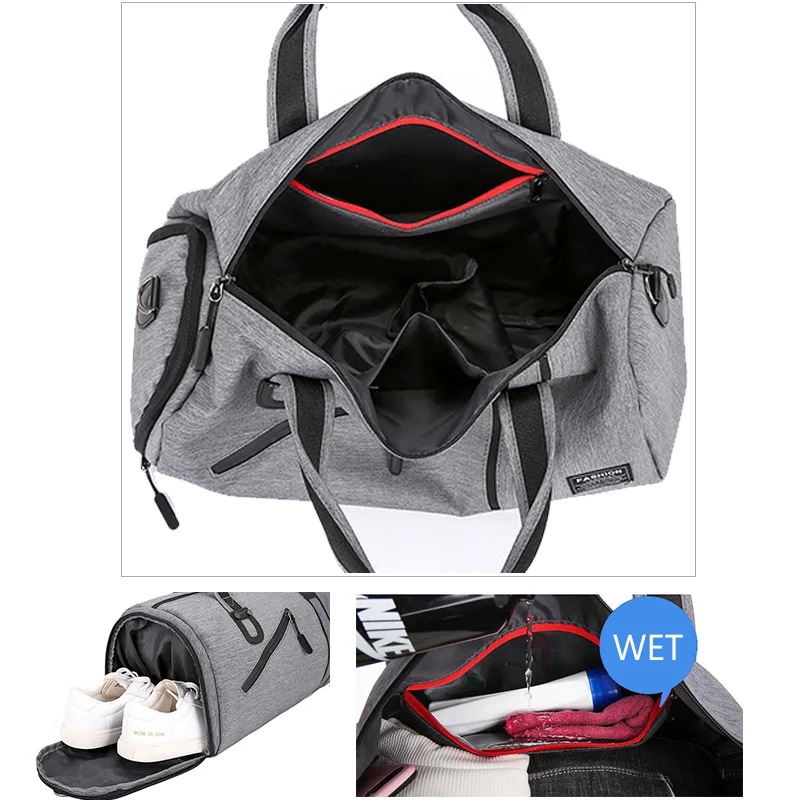 Новая спортивная сумка для мужчин водонепроницаемая со встроенной сухой сумкой