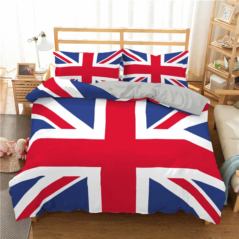 3D American Flag Printed Bedding Set Geometric Duvet Cover Luxury Home Textiles Design Bedclothes 2/3pcs Microfiber Bed | Дом и сад