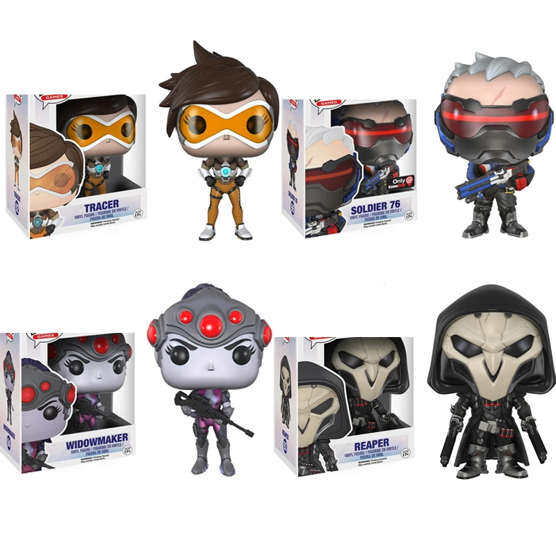 Экшн фигурка из винила FUNKO OW Game Over Reaper Tracer Widowmaker Soldier 96 Сборная модель игрушки для