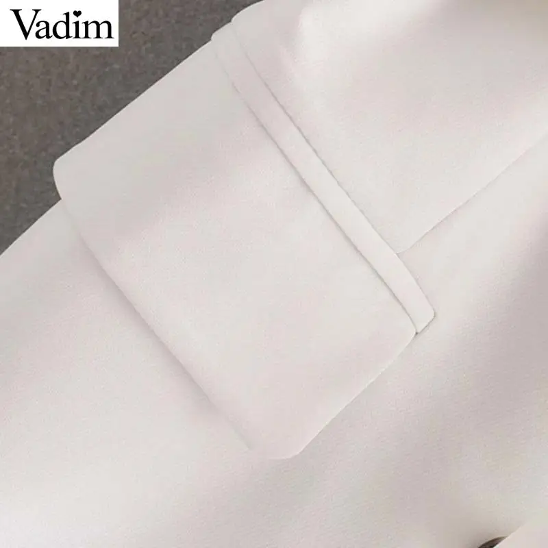 Женское элегантное платье vadim, офисная одежда, мини-платье, карманы, без рукавов, галстук-бабочка, пояса, женские повседневные белые платья, vestidos QC616