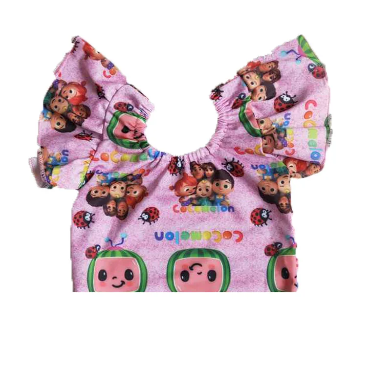 

Swimsuit Baby Girls Swimwear Pink High Neck Bodysuit Bathing Suit Girl Swimwear Beach Wear