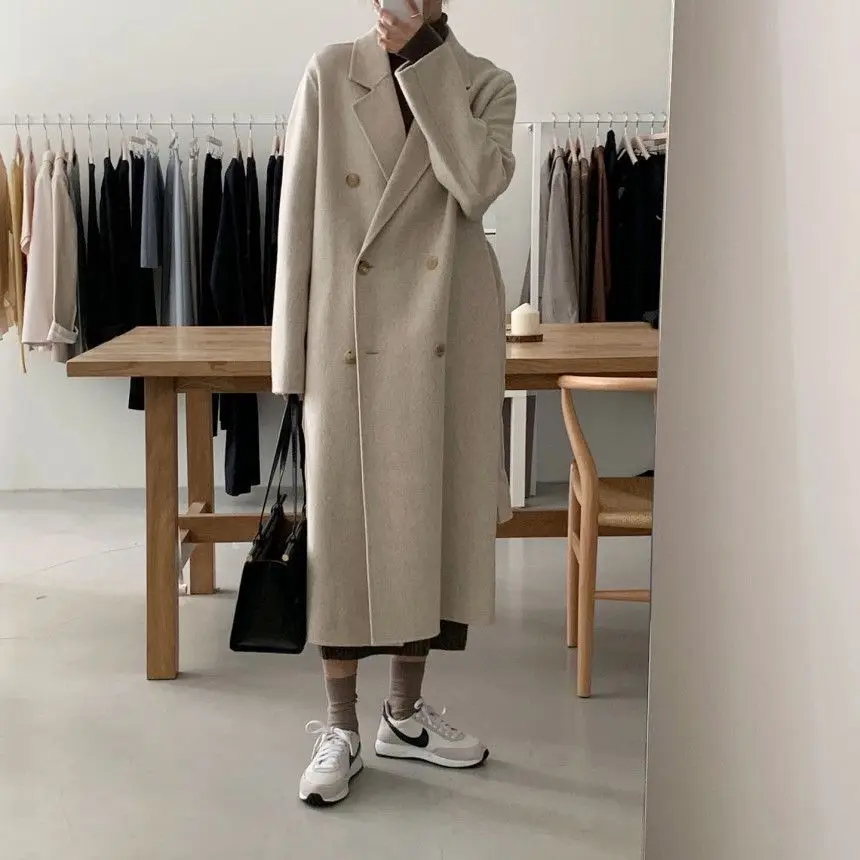 

Women Winter Long Coat Outwear Overcoat Loose Plus Size Cardigans Long Sleeve Thickening Warm Trench Coat