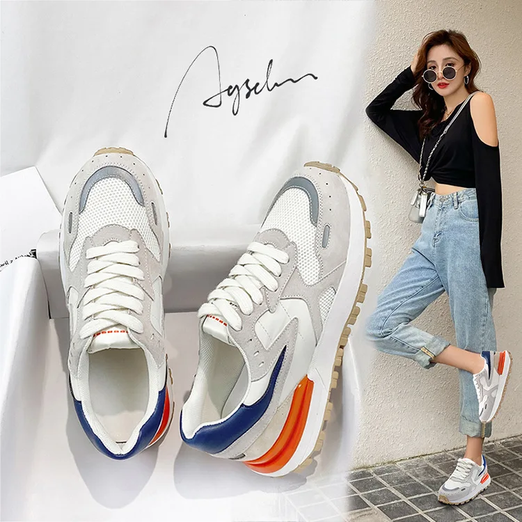 

Женские кроссовки на массивной платформе, повседневные, для улицы, для бега, для осени, 2021