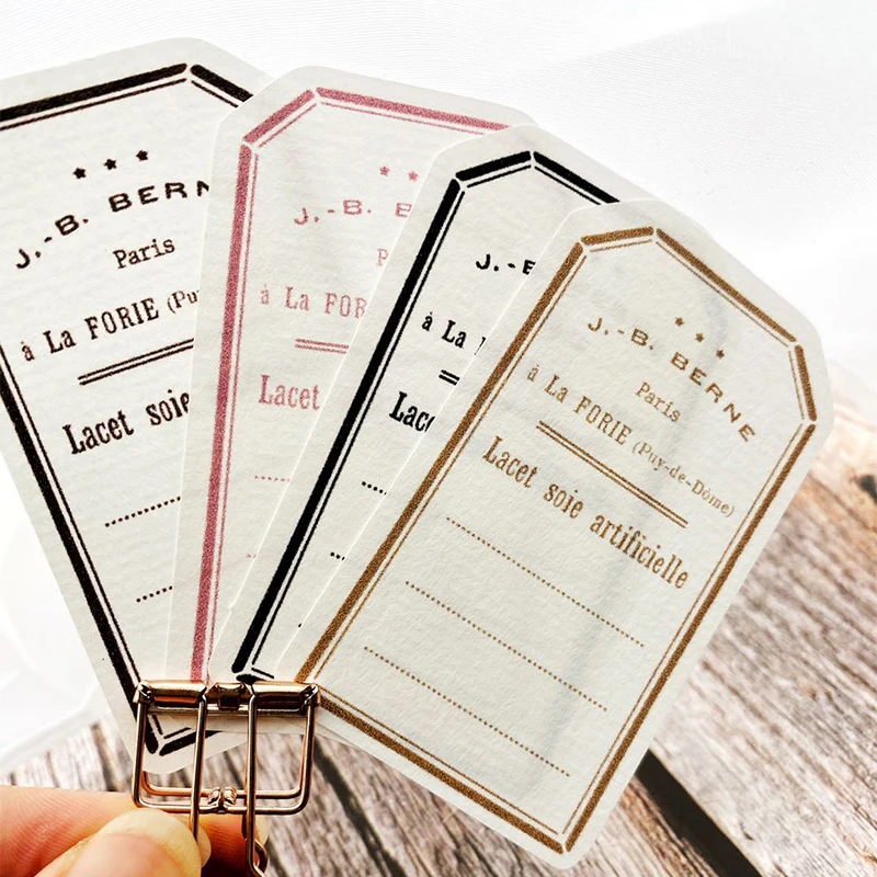 

10Pcs/Pack Vintage European Bill Label Tag Ticket Sticker DIY Scrapbooking Album Junk Journal Planner Decorative Stickers