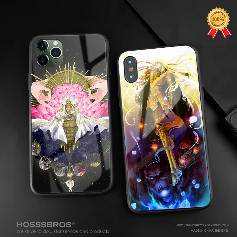 Мягкий силиконовый стеклянный чехол с аниме Virgo Shaka Saint Seiya для Apple iPhone 6 6s 7 8 Plus X XR XS