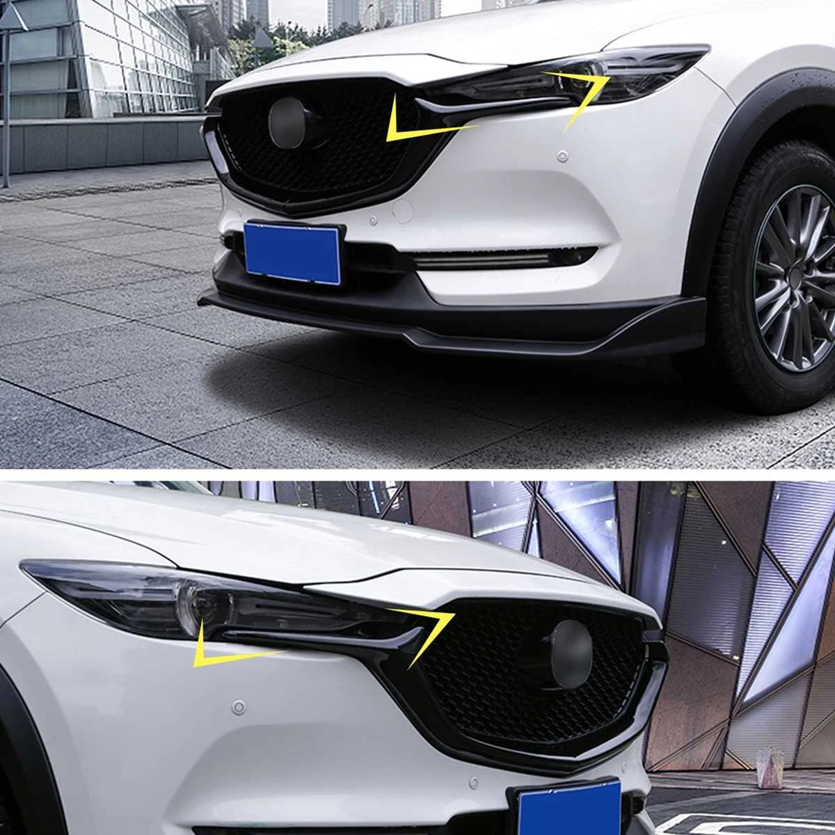 Пара накладок на решетку автомобиля Mazda Cx 5 Cx8 2017 2020 накладки передний бампер
