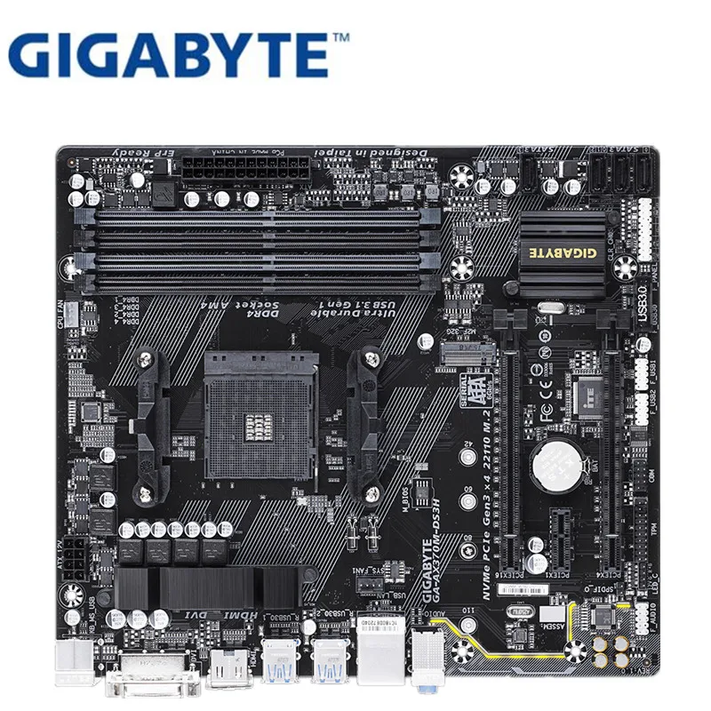 Для Gigabyte GA-H370N-DS3H оригинальная новая материнская плата H370 розетка LGA 1151 DDR4 USB3.0 SATA3.0 DVI+ HDMI+ DP