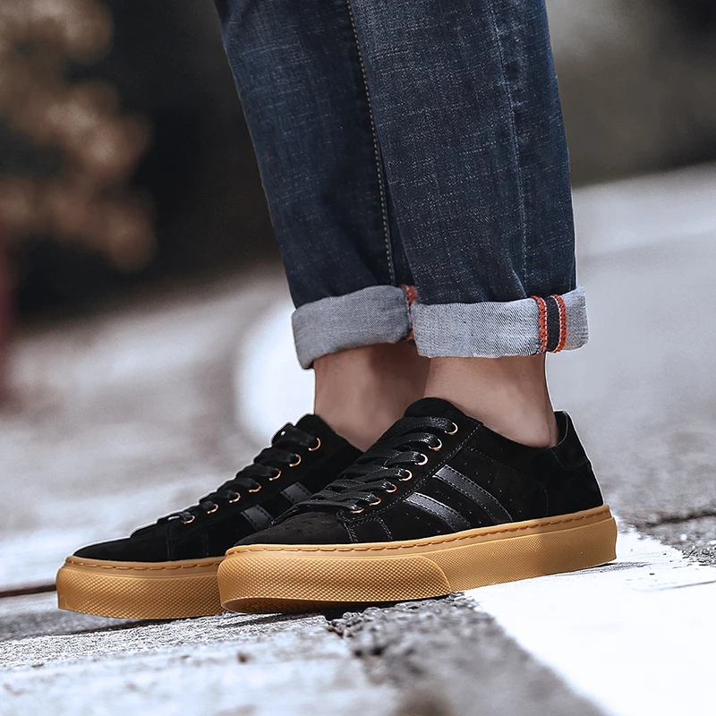 Valstone/мужская повседневная обувь из натуральной кожи Мягкие дышащие кроссовки