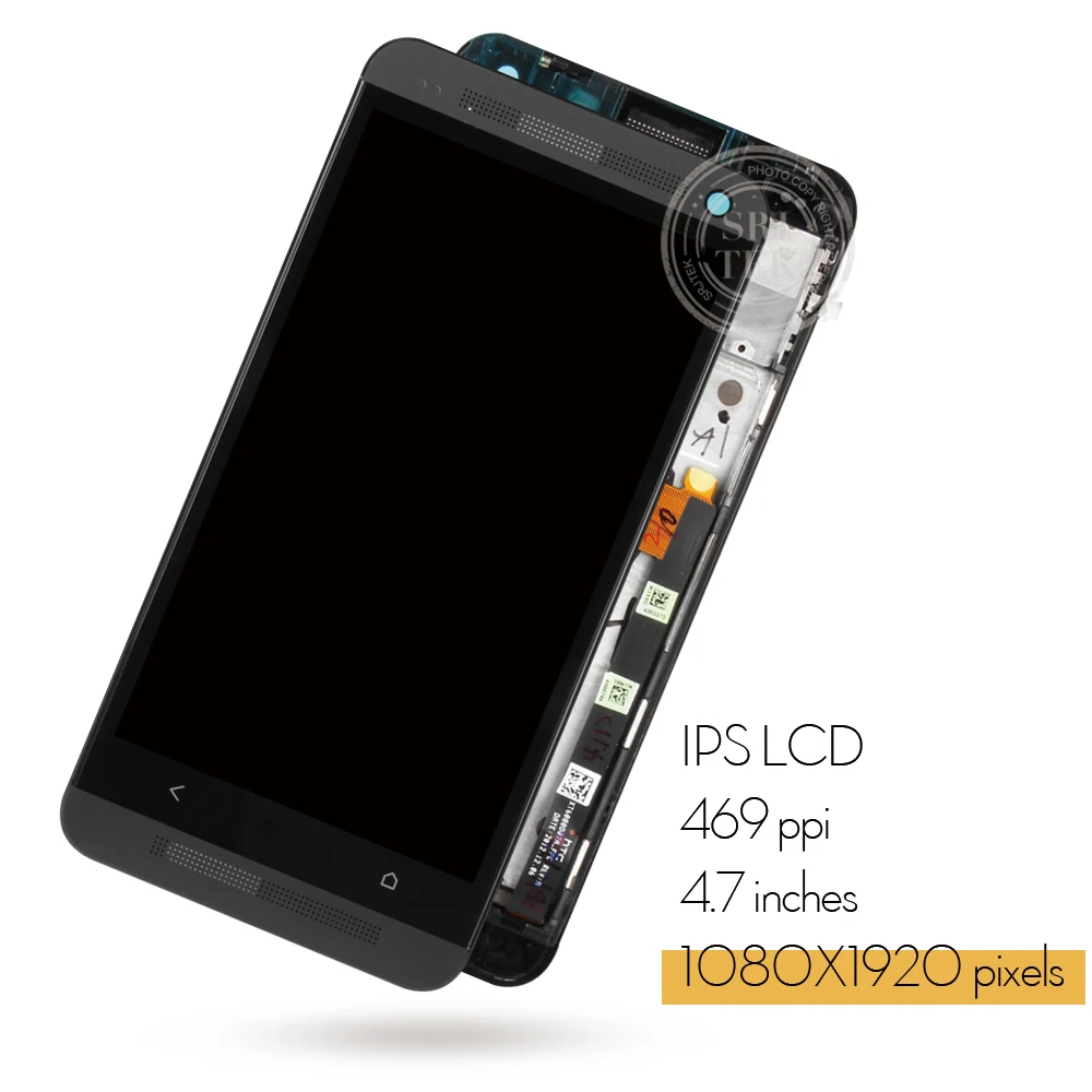 Протестированная гарантия 4 7 ЖК дисплей для HTC ONE M7 801e одиночный SIM сенсорный экран