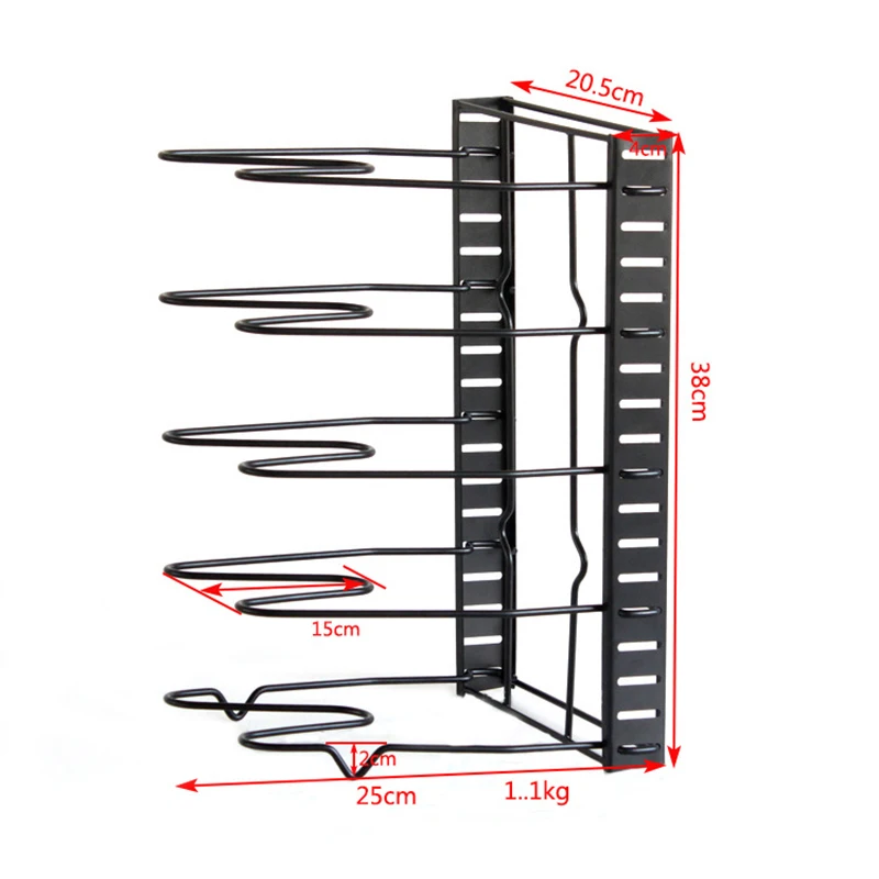 

Pot Rack Organizer 5/8 Tier Optional Pans Lid Oragnizer Kitchen Counter Cabinet Pot Lid Holder VJ-Drop