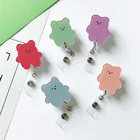 Ins тренд милый цветок клубника выдвижной значок медсестры катушка клипса мультфильм Медведь студент ID бейдж держатель для карт ремешки