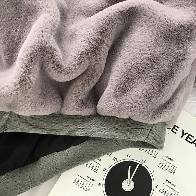 

Autumn Winter Coats Soild Sweet Hooded Women Harajuku Loose Casual Warm Hoodies Ladies Fleece Flannel Pullover Female Sweatshirt